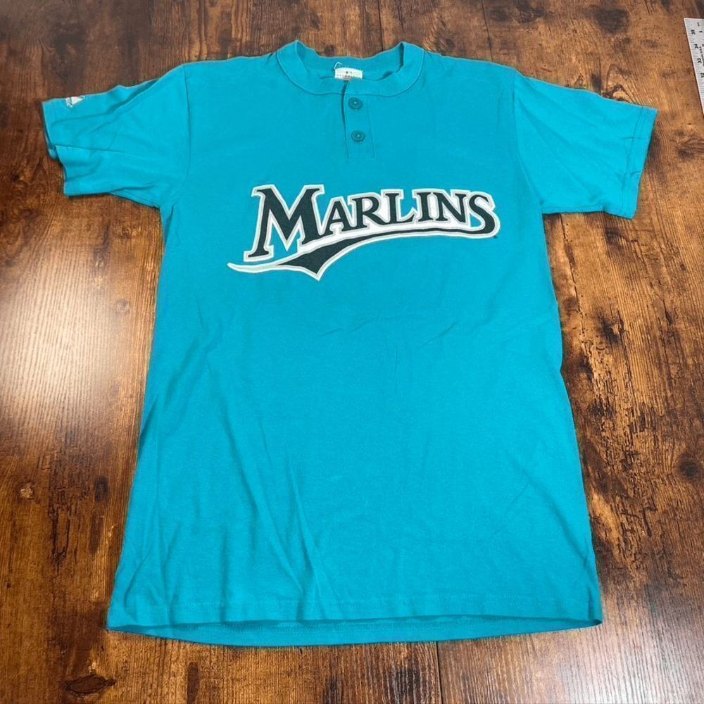 VTG Majestic Florida Marlins Logo‎ Baseball T-Shirt Small Number 29
